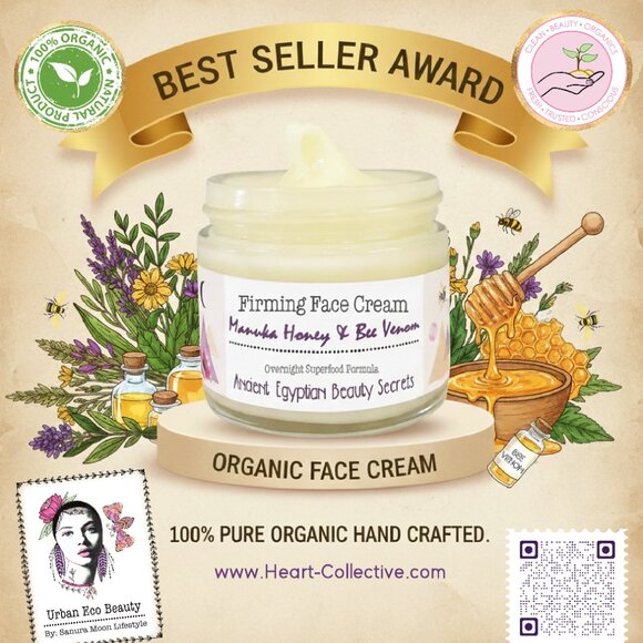 Organic Manuka Honey Firming Face Cream with Bee Venom / Urban Eco Beauty - Picture 2 of 8